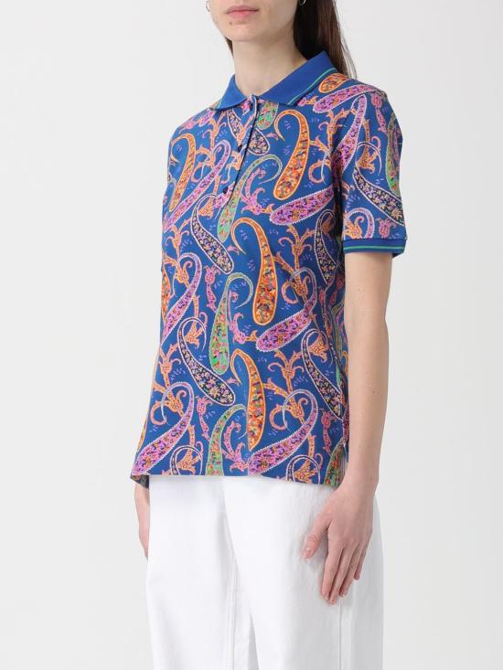 26SS 에트로 폴로 티셔츠 WRMD0001AKH36 X0880 Blue - ETRO