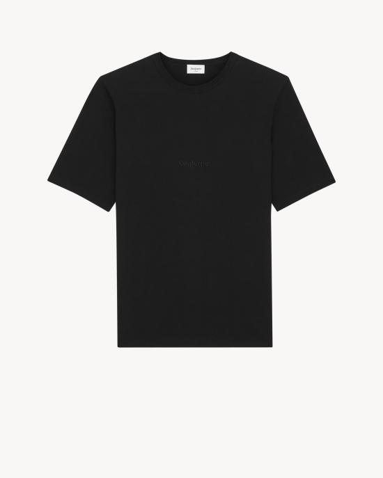 26SS 생로랑 반팔 티셔츠 857461Y37XE1000 Black