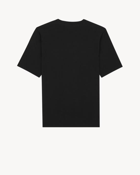 26SS 생로랑 반팔 티셔츠 857461Y37XE1000 Black - SAINT LAURENT