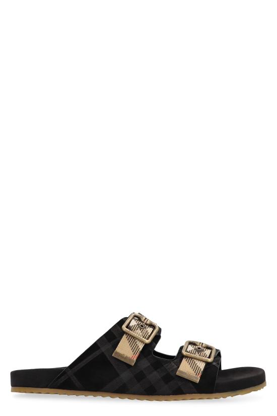 26SS 버버리 체크 스웨이드 얼친 샌들 8118890159952A1189 black
