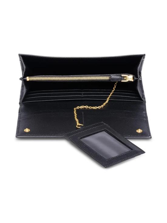 26SS 프라다 사피아노 레더 트라이앵글 로고 플랩 장지갑 1MH132QHHF0002 black - PRADA