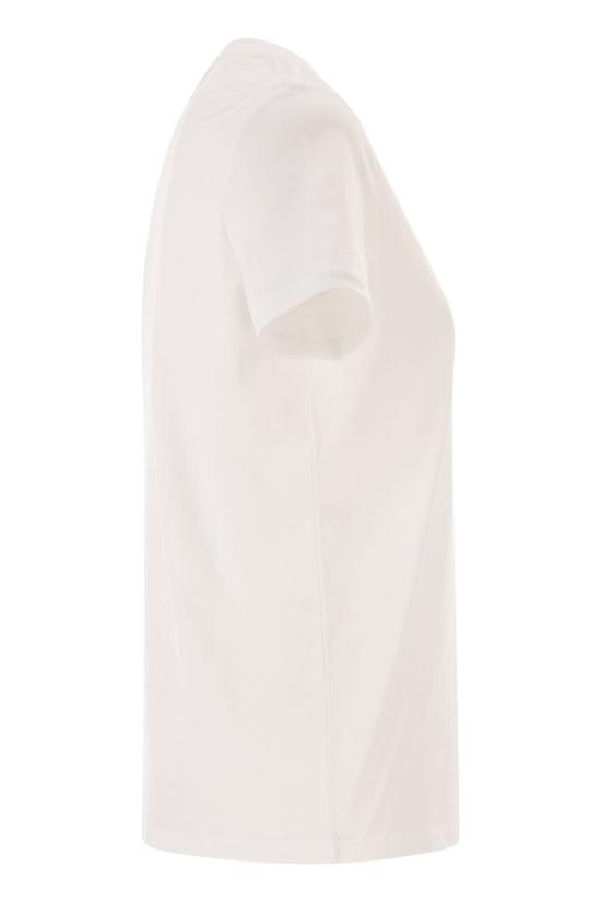 26SS 엘리자베타프랜치 반팔 티셔츠 MA71G61E2 270 CHALK - ELISABETTA FRANCHI