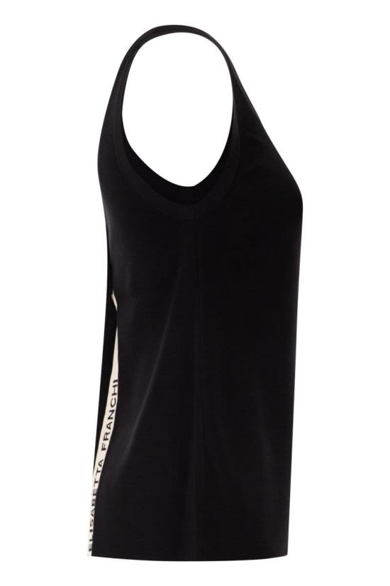 26SS 엘리자베타프랜치 반팔 티셔츠 TK72S61E2 685 BLACK BUTTER - ELISABETTA FRANCHI