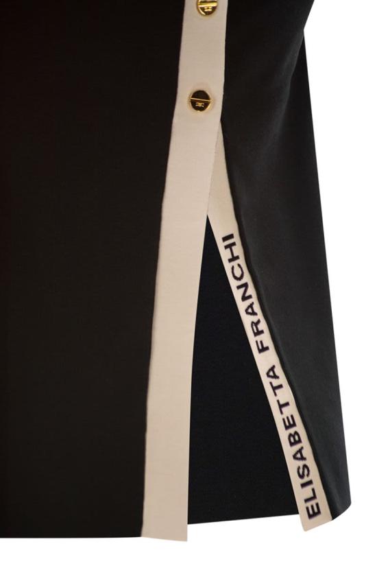 26SS 엘리자베타프랜치 반팔 티셔츠 TK72S61E2 685 BLACK BUTTER - ELISABETTA FRANCHI