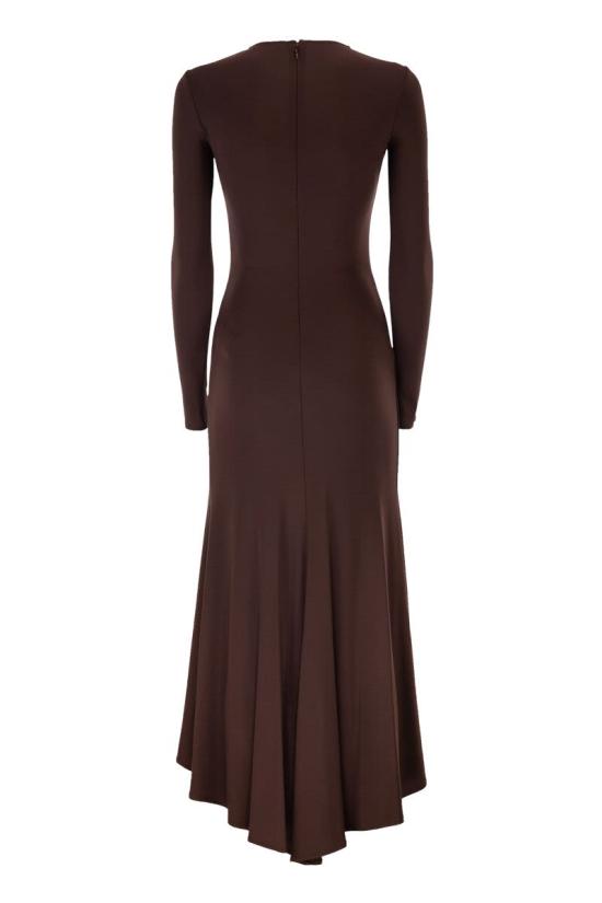 26SS 엘리자베타프랜치 미디 원피스 AB88561E2 644 BROWN - ELISABETTA FRANCHI