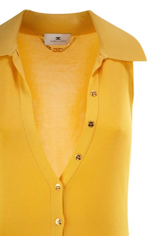 26SS 엘리자베타프랜치 미디 원피스 AM09S61E2 EV4 YELLOW - ELISABETTA FRANCHI