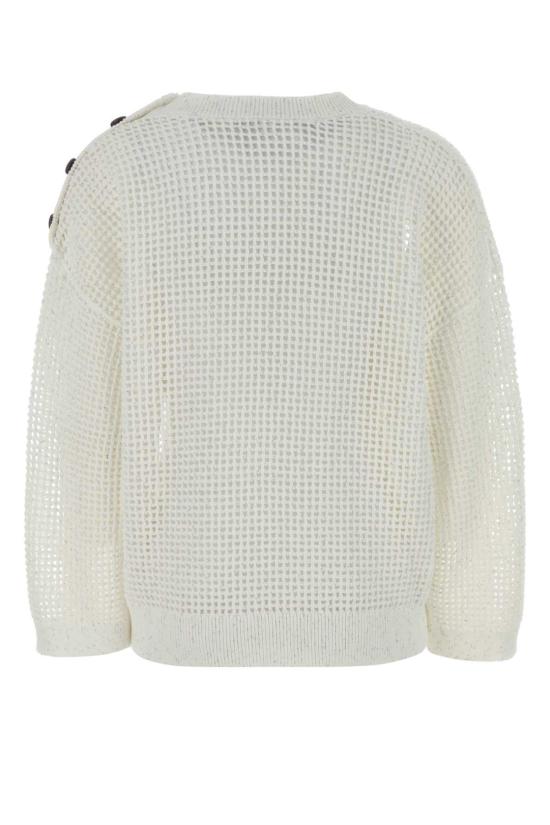 26SS 브루넬로 쿠치넬리 스웨터 MDV762120 CJ159 WHITE - BRUNELLO CUCINELLI