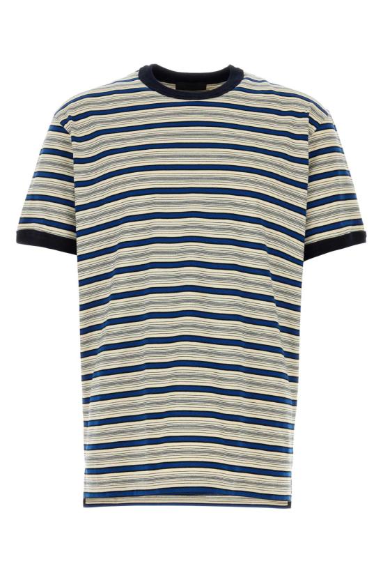 26SS 프라다 반팔 티셔츠 UJN983SOOO19BD F03DP STRIPPED