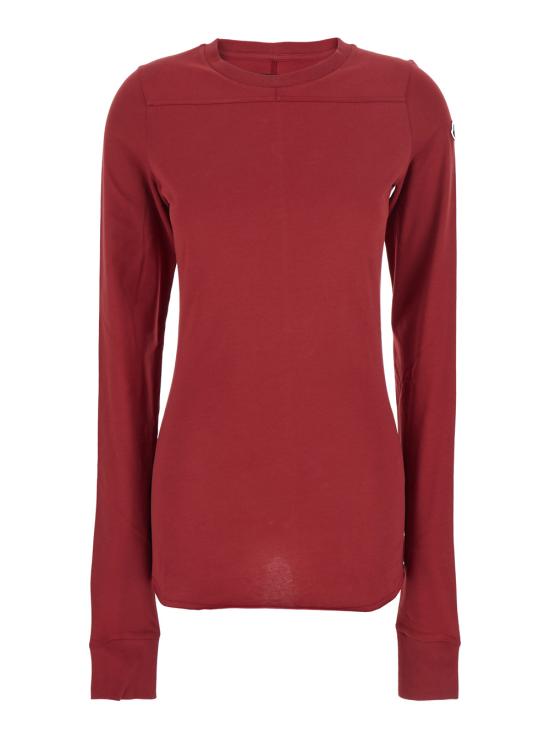 26SS RICK OWENS X MONCLER 긴팔 티셔츠 MU01F8D0189AHD46E Red