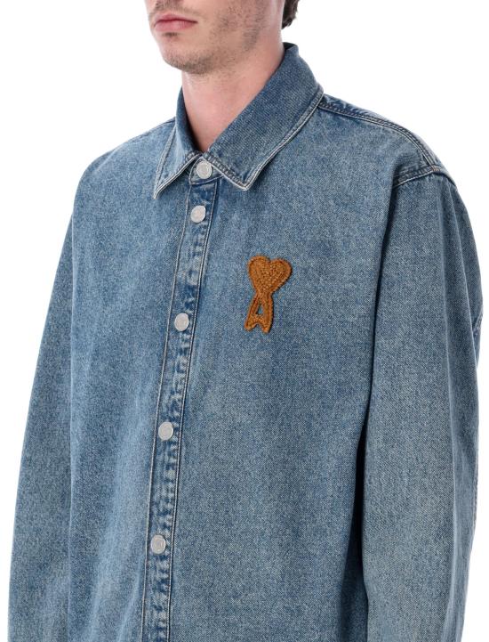 26SS 아미 데님 셔츠 UJK897DE0046 480 MID BLUE - AMI