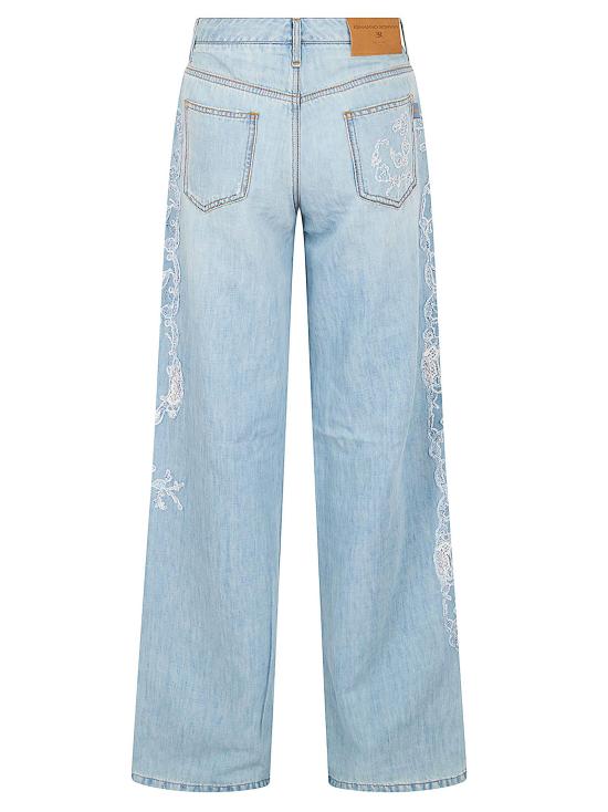 26SS 에르마노 설비노 스트레이트 팬츠 D487P367 APZIW 94037 BRIGHT COBA BLUE - ERMANNO SCERVINO