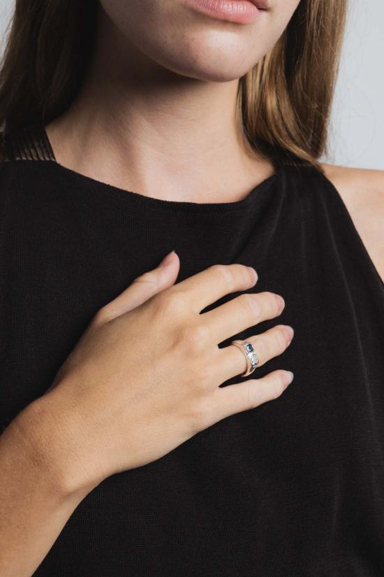  울프 시러스 반지 울프 서커스 브라이스 링 블루/실버 - WOLF CIRUS