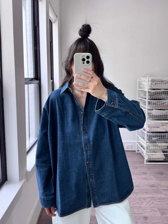  르 본 숍 셔츠 Le Bon Shoppe Owen 셔츠 다크 데님