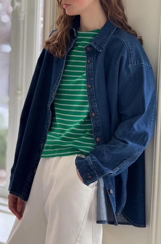  르 본 숍 셔츠 Le Bon Shoppe Owen 셔츠 다크 데님 - Le Bon Shoppe