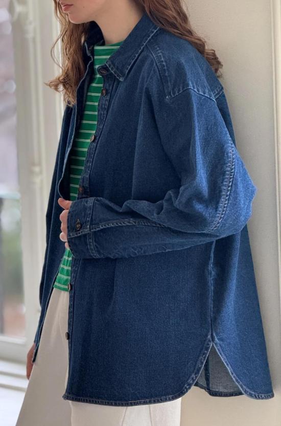  르 본 숍 셔츠 Le Bon Shoppe Owen 셔츠 다크 데님 - Le Bon Shoppe