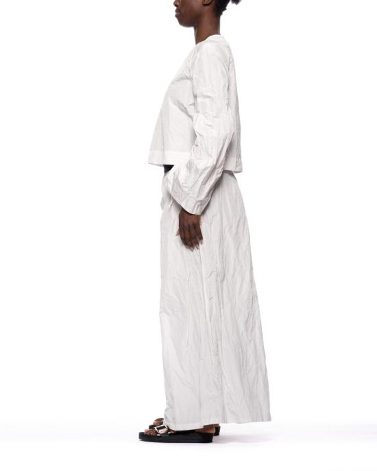 25FW 마리아 칼데라라 스트레이트 팬츠 T366 White - MARIA CALDERARA