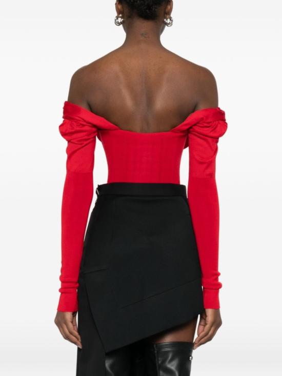 26SS 비비안웨스트우드 긴팔 티셔츠 1803007D Y001A H406 Red - VIVIENNE WESTWOOD