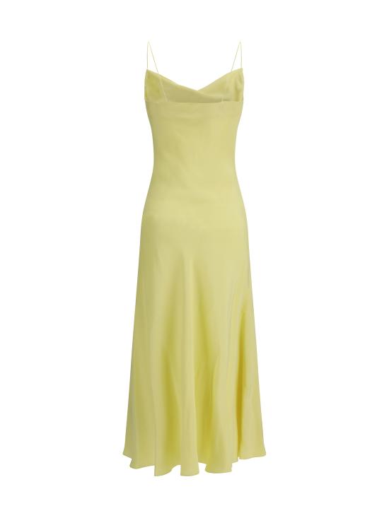 26SS 발망 롱 원피스 GF1RN350SF32 1GD YELLOW - BALMAIN
