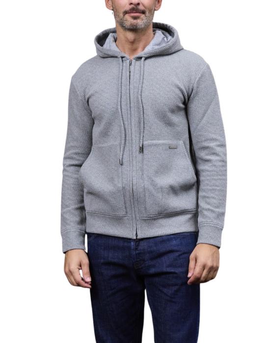 25FW 파올로페코라 후드 티셔츠 E011 8995 Grey - PAOLO PECORA