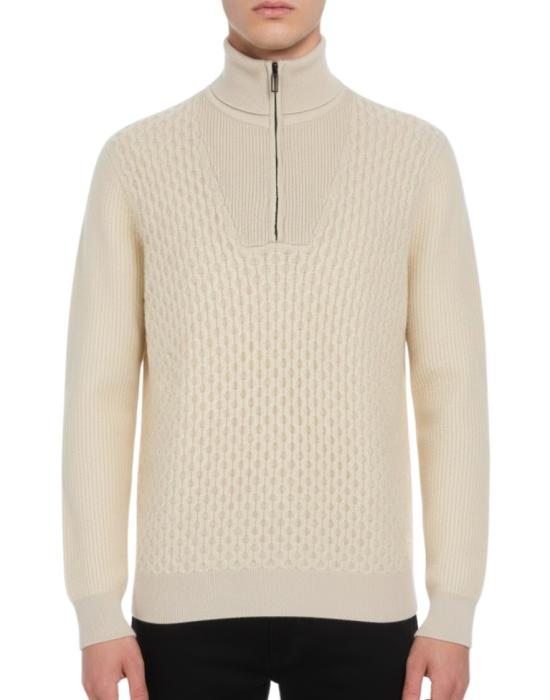 25FW 파올로페코라 집업 니트 A067 1102 Neutrals - PAOLO PECORA