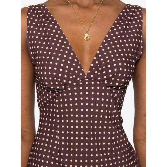 26SS 페이스풀더브랜드 숏 원피스 FF4642 PCP GRACIELA M POLKC BROWN NEUTRALS - FAITHFULL THE BRAND