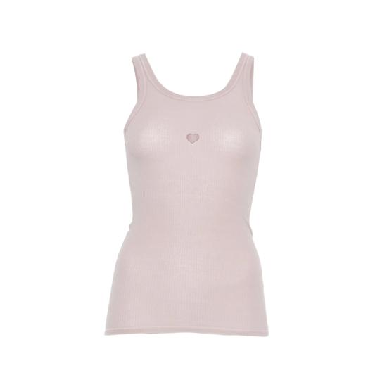 26SS 베이스레인지 민소매 티셔츠 TTHTK CR HEART VEPUR PURPLE