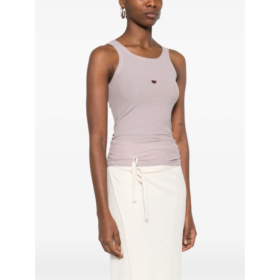 26SS 베이스레인지 민소매 티셔츠 TTHTK CR HEART VEPUR PURPLE - BASERANGE