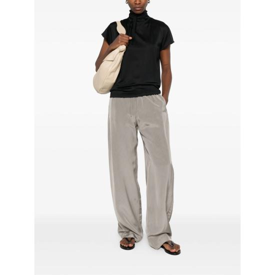 26SS 르메르 반팔 풀라드 탑 TS0020 LJ1049 BR498 BLACK - LEMAIRE