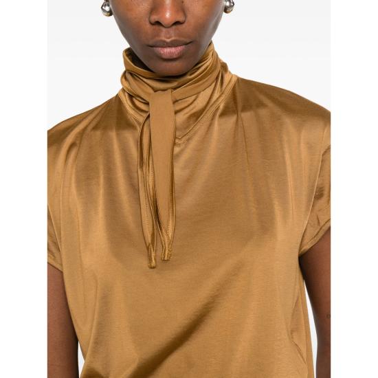 26SS 르메르 반팔 풀라드 탑 TS0020 LJ1049 BR426 BROWN - LEMAIRE