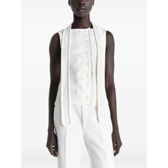 26SS 르메르 어시메트리컬 피티드 탑 TS0004 LJ1030 WH086 NEUTRALS - LEMAIRE