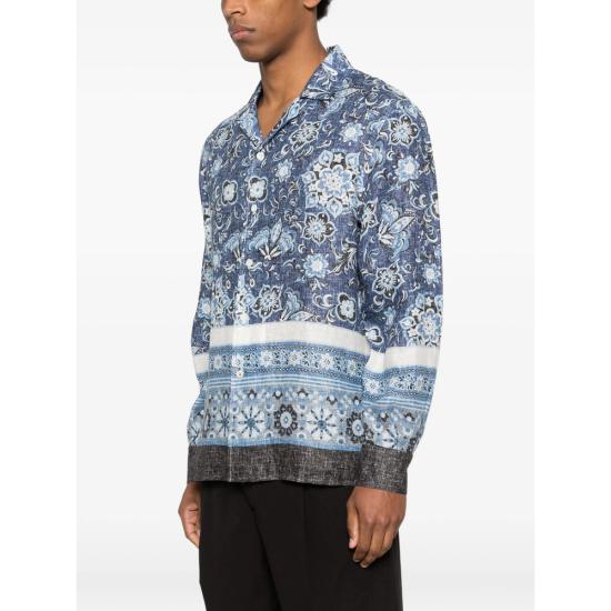 26SS 이사이아 긴팔 셔츠 C1111 CAM218 03 BLUE GREY - ISAIA