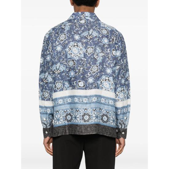 26SS 이사이아 긴팔 셔츠 C1111 CAM218 03 BLUE GREY - ISAIA