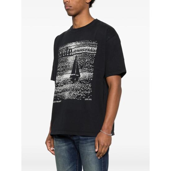 26SS 루드 반팔 티셔츠 RHPS26TT03012 3167 BLACK WHITE - RHUDE