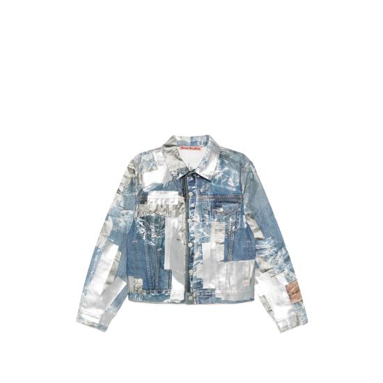 26SS 아크네 스튜디오 데님 자켓 B90886 MIDBL BLUE SILVER