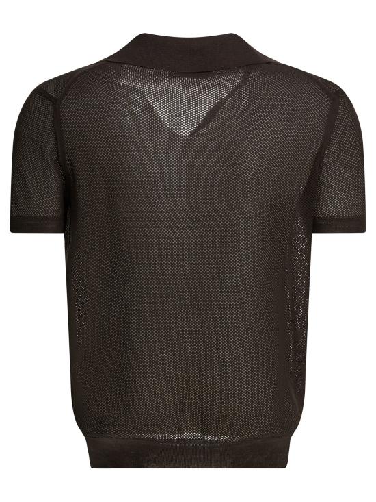 26SS 톰포드 폴로 티셔츠 KPS040YMC046ECC Brown - TOMFORD
