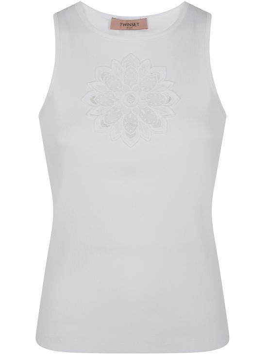 26SS 트윈셋 민소매 티셔츠 261TP2090 00001 OPTIC WHITE - TWINSET