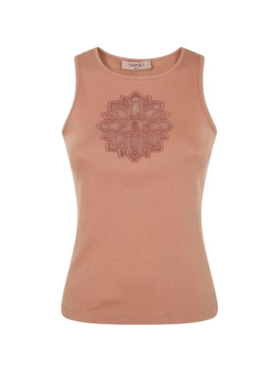 26SS 트윈셋 민소매 티셔츠 261TP2090 13168 MOCHA MOUSSE - TWINSET