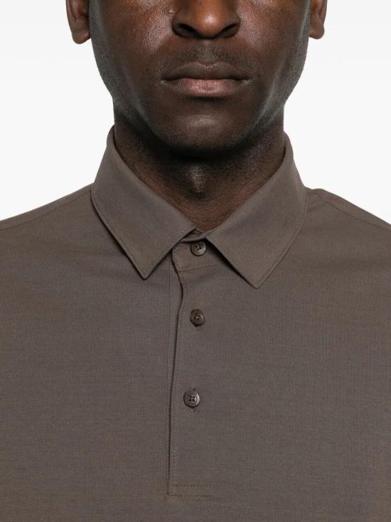 26SS 에르노 폴로 티셔츠 JPL00115U 52005 098 8800 DARK BROWN - HERNO