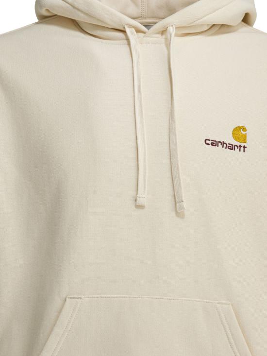 26SS 칼하트 WIP 후드 아메리칸 스크립트 스웨트셔츠 I02827905 XX Beige - CARHARTT WIP