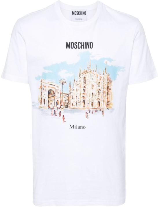  모스키노 반팔 티셔츠 A072302411001 WHITE