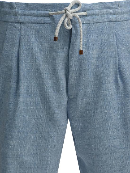 26SS 브루넬로 쿠치넬리 숏팬츠 MZ408U0020C024 Light blue - BRUNELLO CUCINELLI