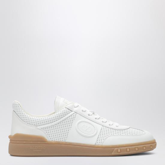 26SS 발렌티노 가라바니 크러스트 레더 나일론 업빌리지 로우 탑 스니커즈 8Y2S0H77TFT White