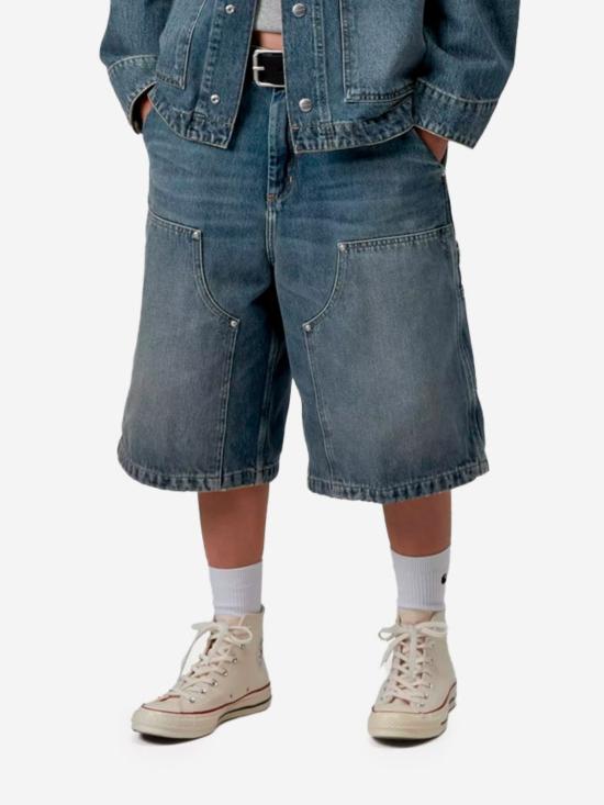 26SS 칼하트 WIP 닉슨 더블 니 쇼츠 I036324 01B7 Denim scuro - CARHARTT WIP