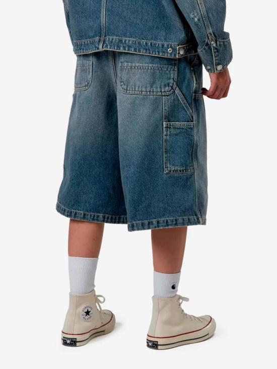 26SS 칼하트 WIP 닉슨 더블 니 쇼츠 I036324 01B7 Denim scuro - CARHARTT WIP
