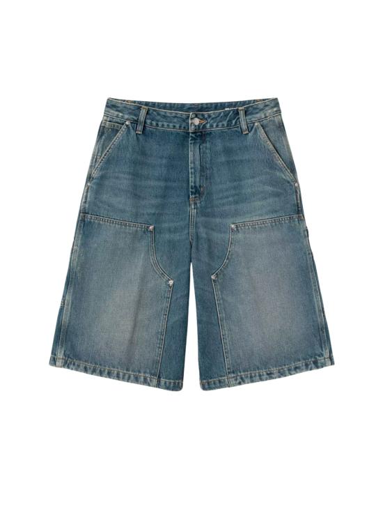 26SS 칼하트 WIP 닉슨 더블 니 쇼츠 I036324 01B7 Denim scuro