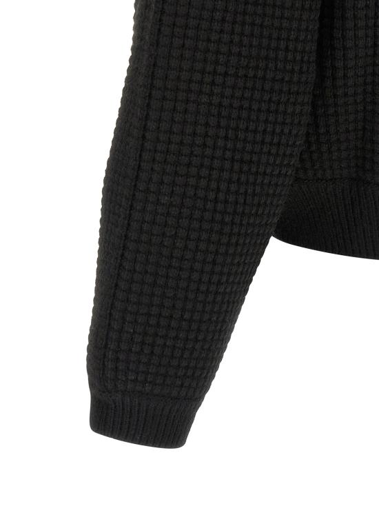 25FW 피어오브갓 헤비 와플 니트 90s 후드 티셔츠셔츠 192HO254361FVINTAGEBLACK Black - FEAR OF GOD