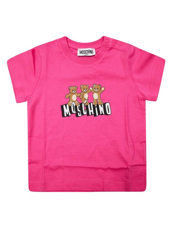 26SS [키즈] 모스키노 티셔츠 MUM04KLAA17 50533 FUXIA