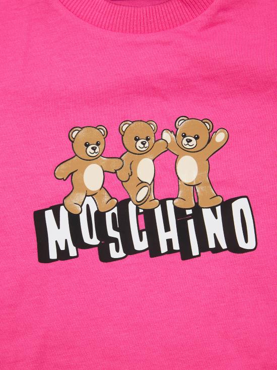 26SS [키즈] 모스키노 티셔츠 MUM04KLAA17 50533 FUXIA - MOSCHINO