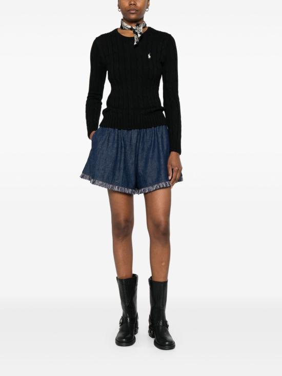 26SS 폴로 랄프로렌 폴로 자수 케이블 니트 스웨터 211971869 006 Black - POLO RALPH LAUREN