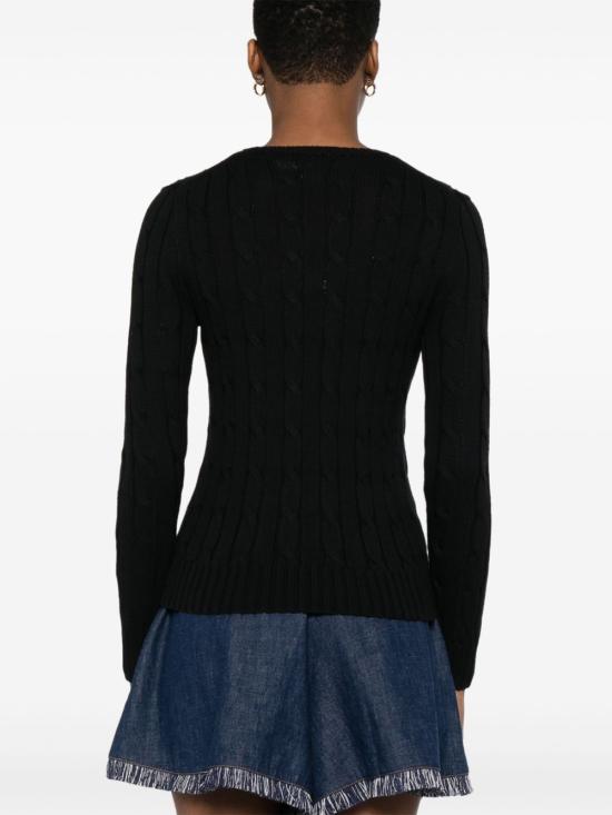 26SS 폴로 랄프로렌 폴로 자수 케이블 니트 스웨터 211971869 006 Black - POLO RALPH LAUREN